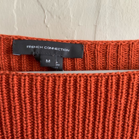 French connection Medium Rust Orange oversized sweater - Picture 2 of 3